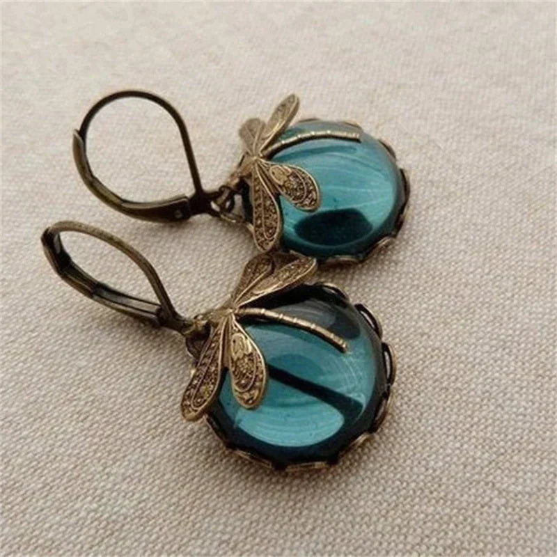 Boucles d'Oreilles Libellule Vintage